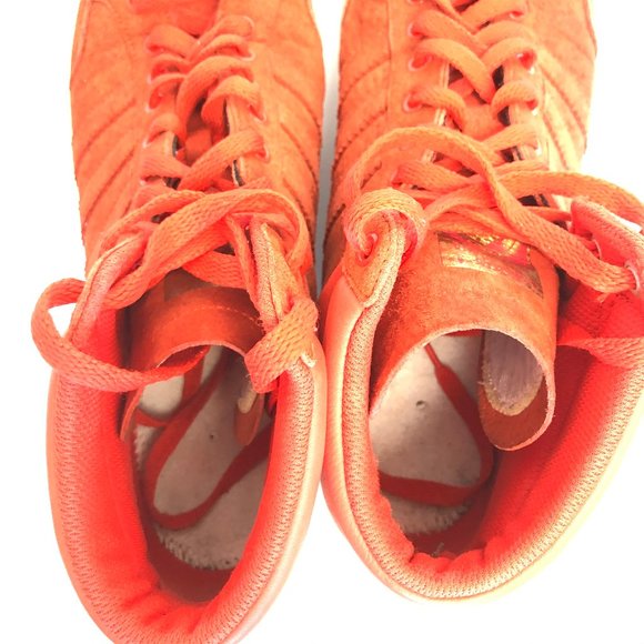 Men's Adidas AMERICANA HI 88 Red Sued Sz 10.5 - Picture 6 of 10